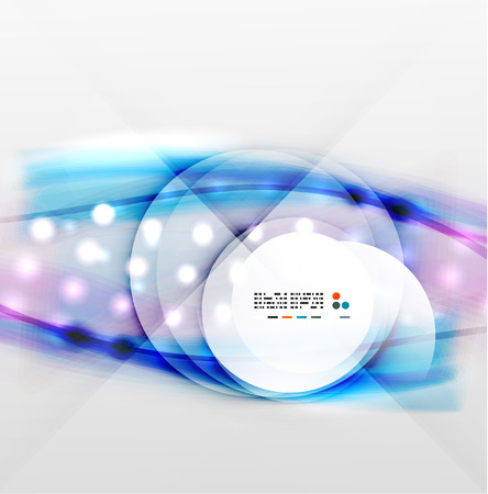 Colorful blurred waves with lightsのイラスト素材