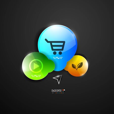 Shiny glass infographic designのイラスト素材