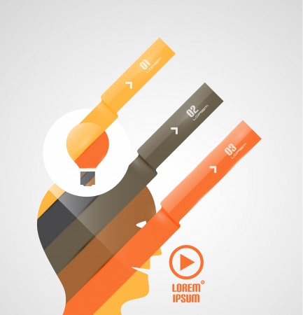Head and ideas presentation templateのイラスト素材