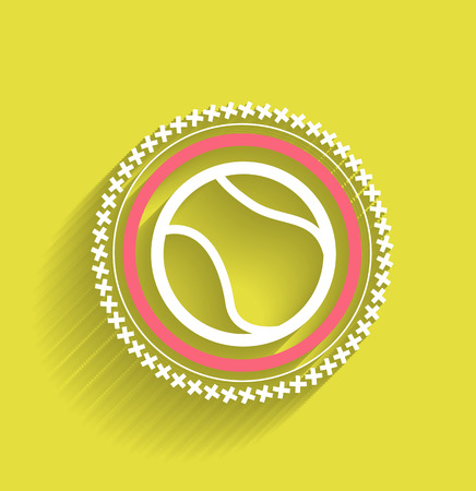 Tennis ball icon flat modern iconのイラスト素材