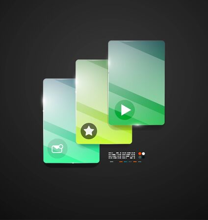 Shiny glass infographic designのイラスト素材