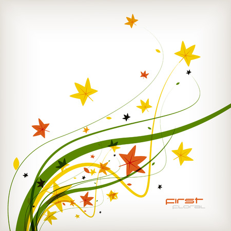 Autumn leaves nature backgroundのイラスト素材