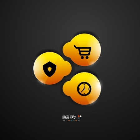 Shiny glass infographic designのイラスト素材