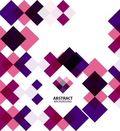 Purple squares abstract geometrical patternのイラスト素材