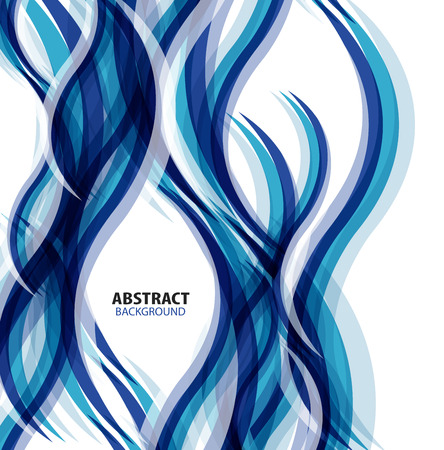 Blue modern geometrical wave abstract backgroundのイラスト素材