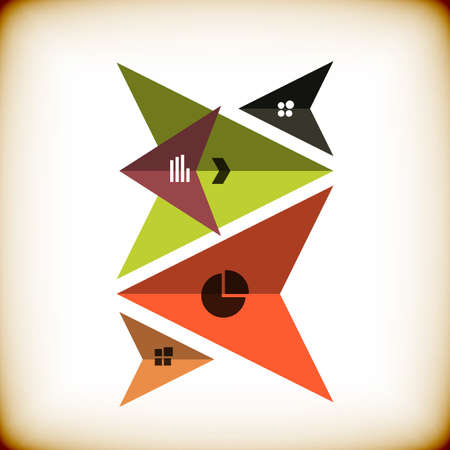 Modern arrow business abstract design template for workflow layout, diagram, step options, web...