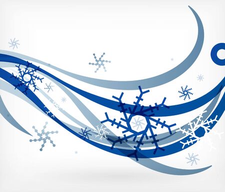 Vector Christmas wave lines lights winter cardsのイラスト素材