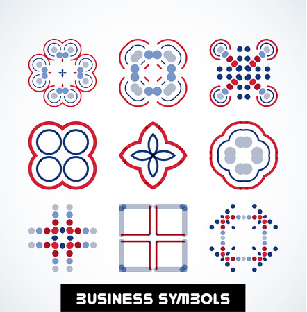 Business geometric shape symbols. Icon setのイラスト素材