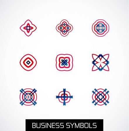 Modern abstract geometric business icons. Icon setのイラスト素材