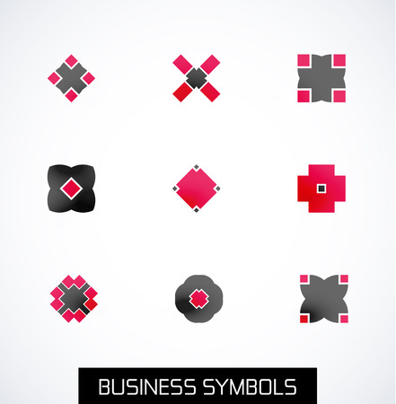 Modern abstract geometric business icons. Icon setのイラスト素材