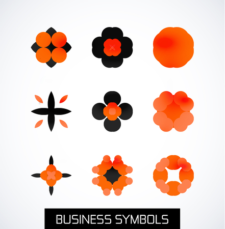 Modern abstract geometric business icons. Icon setのイラスト素材