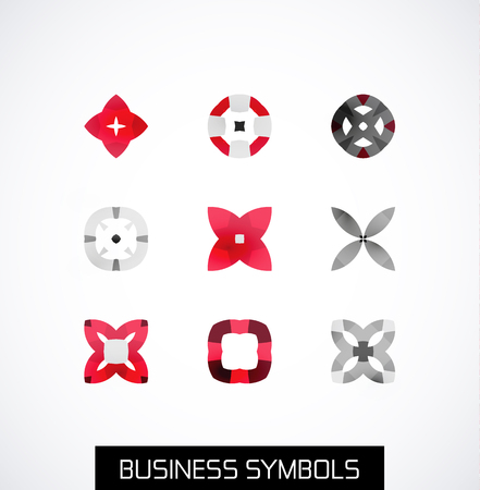 Modern abstract geometric business icons. Icon setのイラスト素材