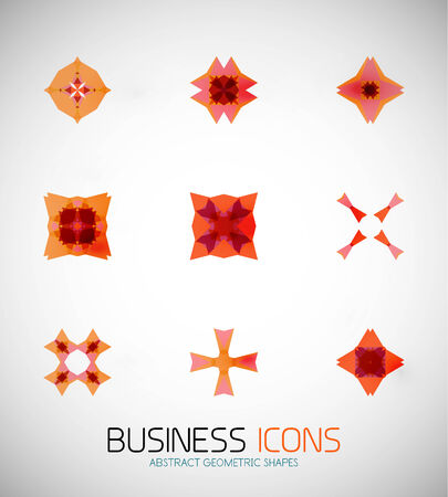 Modern abstract geometric business icons. Icon setのイラスト素材