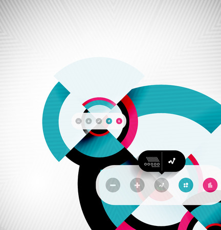 Geometric shapes flat interface design for infographics | business background | numbered banners | business linesのイラスト素材