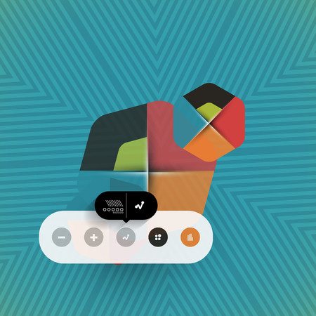 Abstract flat geometric shape background for infographics | business background | banners | business techno iconのイラスト素材