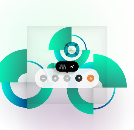 Abstract flat geometric shape background for infographics | business background | banners | business techno iconのイラスト素材