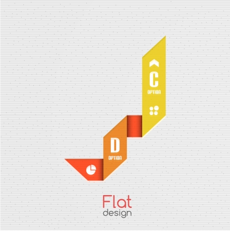 Colorful business ribbon stripes for infographics | business background | numbered banners | business lines | graphic website layout vectorのイラスト素材