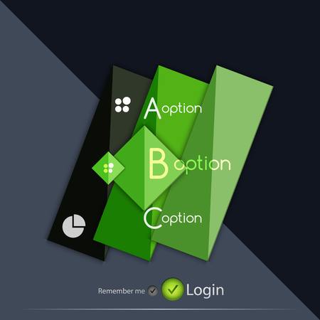 Glossy ribbon option buttons banners design for business background | numbered banners | business lines | graphic website layout vectorのイラスト素材