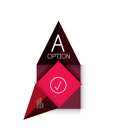 Vector color paper arrow design template for business background | numbered banners | business lines | graphic website layout vectorのイラスト素材