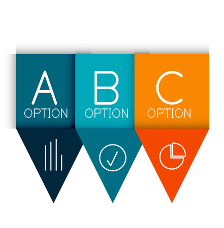 Vector color paper arrow design template for business background | numbered banners | business lines | graphic website layout vectorのイラスト素材