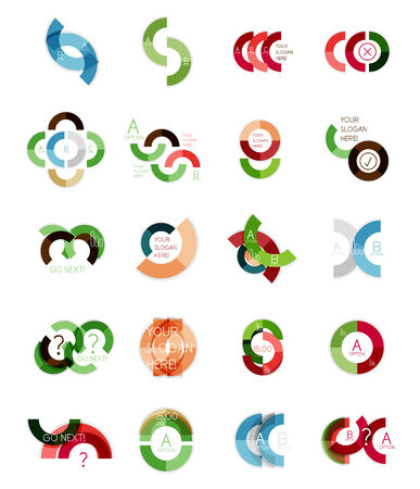 Set of ring infographic design templatesのイラスト素材