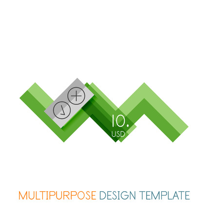 Business stripes presentation design template isolated on whiteのイラスト素材