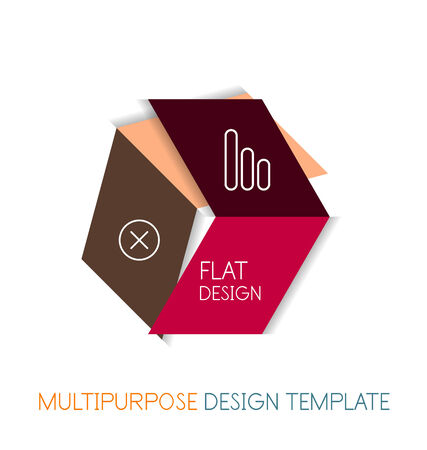 Paper geometric shape multipurpose design templateのイラスト素材