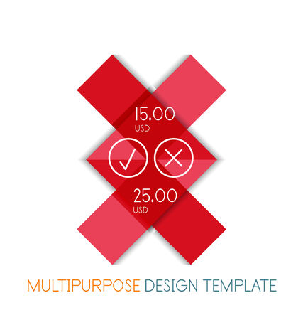 Paper geometric shape multipurpose design templateのイラスト素材