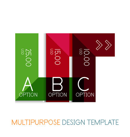 Transparent geometric shaped mutlipurpose templates. Vector business / technology infographicのイラスト素材