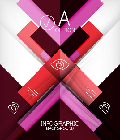 Infographic abstract background made of geometric shapesのイラスト素材