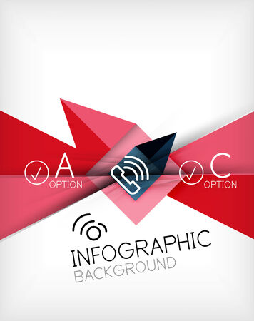 Infographic abstract background made of geometric shapesのイラスト素材