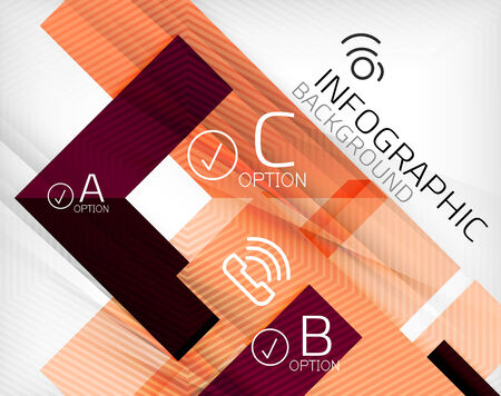 Infographic abstract background made of geometric shapesのイラスト素材