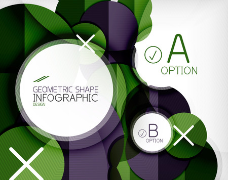 Glossy circle geometric shape info graphic background. For business presentation | technology | web designのイラスト素材