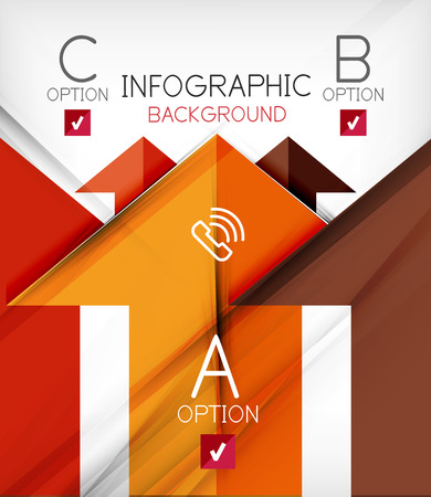Infographic abstract background - arrow geometric shape. For business presentation | technology | web designのイラスト素材
