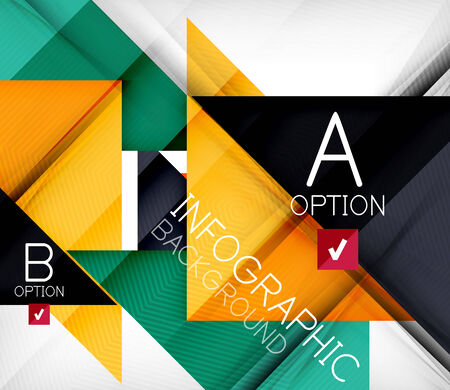 Triangle geometric shape infographic backgroundのイラスト素材