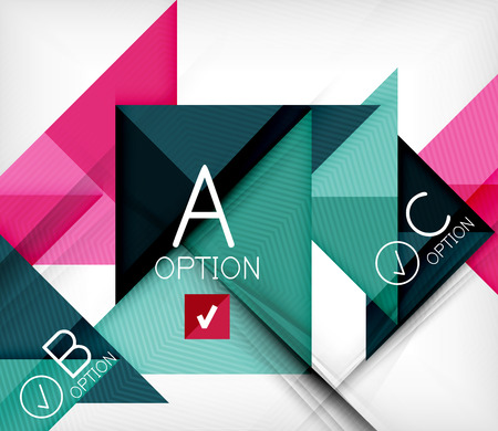 Triangle geometric shape infographic backgroundのイラスト素材