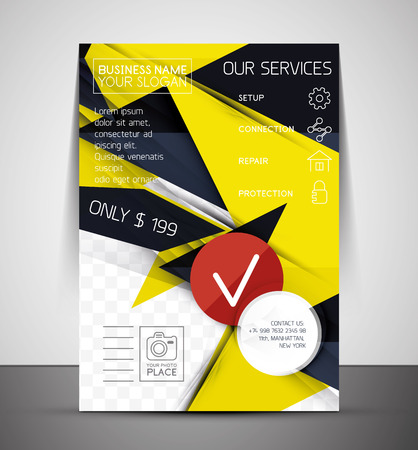 Business corporate flyer template | Abstract backgroundのイラスト素材