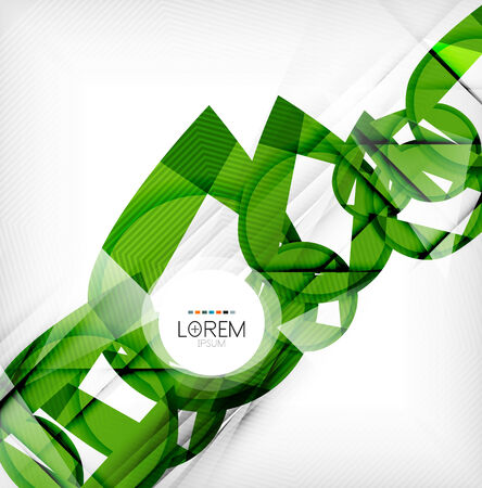 Green stylized geometrical leaves concept designのイラスト素材