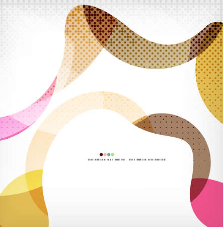 Colorful swirl wave lines background with dot textureのイラスト素材