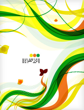 Colorful vector floral design templates with copy space. Nature backgrounds, eco business presentations presenBrochure or book cover designsのイラスト素材