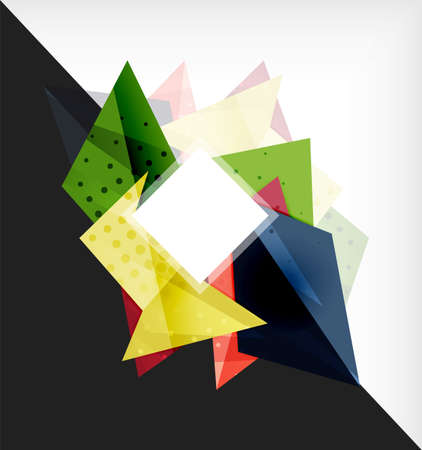 Abstract composition 3d geometric shapesのイラスト素材
