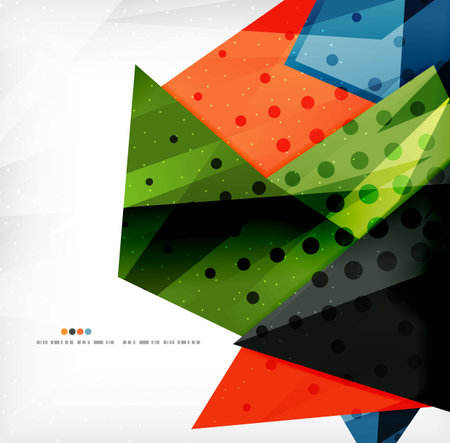 Modern 3d glossy overlapping trianglesのイラスト素材