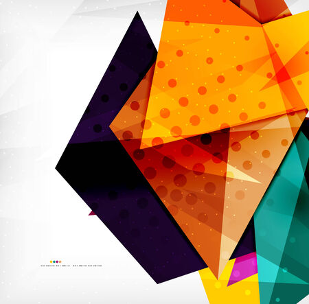 Modern 3d glossy overlapping trianglesのイラスト素材