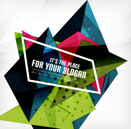 Modern 3d glossy overlapping trianglesのイラスト素材