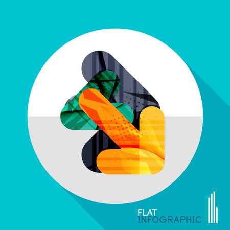 Geometric infographic in trendy flat styleのイラスト素材