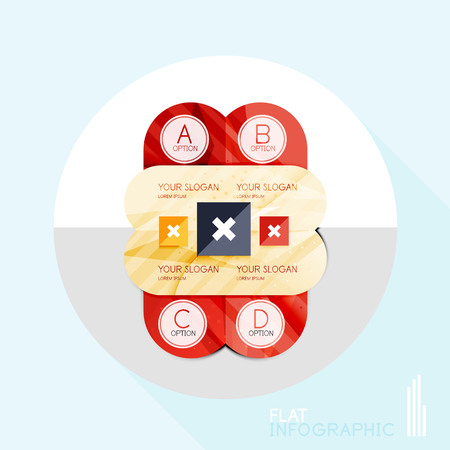 Geometric infographic in trendy flat styleのイラスト素材