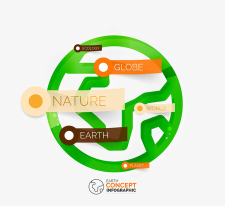 Eco Earth globe infographic conceptのイラスト素材