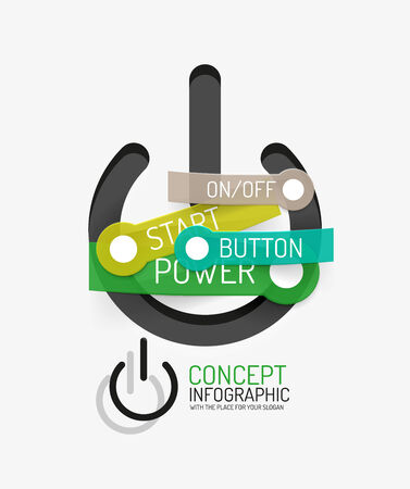 Cinema and movie infographic concept, line styleのイラスト素材