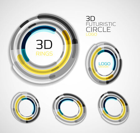 Futuristic circle business logo designのイラスト素材