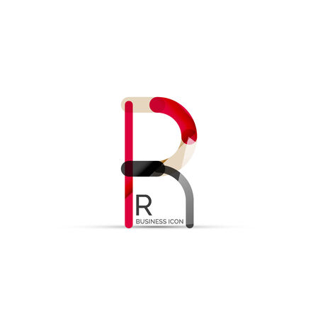 Minimal R font or letter のイラスト素材